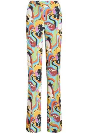 Etro Floral-print straight-leg trousers