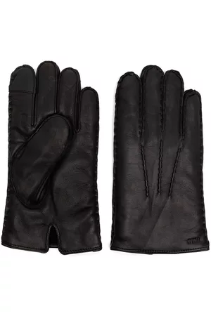 Ralph Lauren Men Gloves - Leather panelled gloves - Black