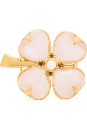 Goossens Four-leaf clover gemstone brooch