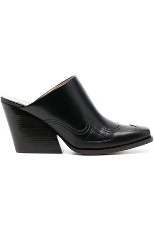 Stella McCartney Square-toe Cuban-heel mules