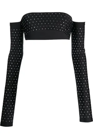 The Andamane Rhinestone-embellished cropped top