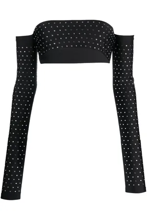 The Andamane Studded off-shoulder top