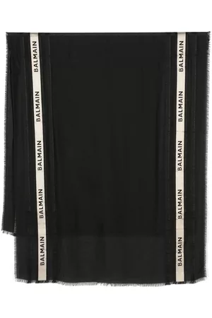 Balmain Boys Scarves - Logo-trim scarf - Black
