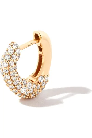 KIMAI 18kt yellow Chubby diamond hoop earring