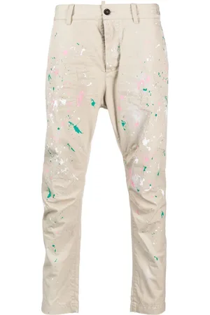Dsquared2 Paint-splattered straight-leg trousers