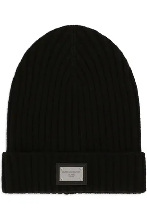 Dolce & Gabbana Logo-tag rib-knit beanie
