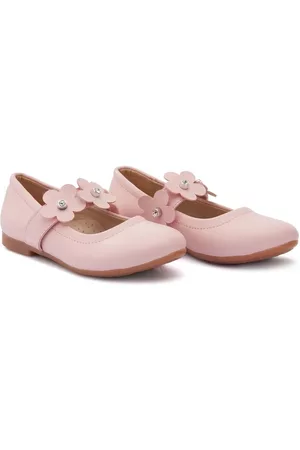 Tulleen Floral-strap ballerina shoes - Pink