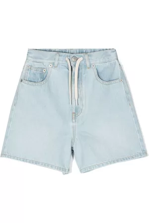 Maison Margiela Logo-patch drawstring shorts - Blue
