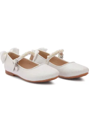 Tulleen Bow-detail ballerina shoes