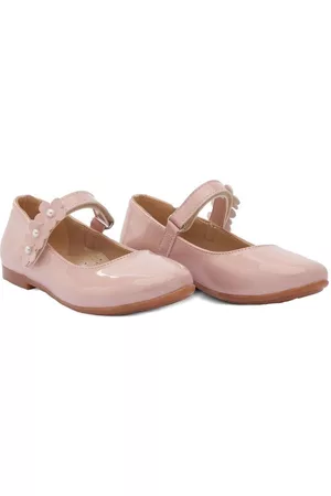 Tulleen Floral shoes - Floral-strap ballerina shoes - Pink