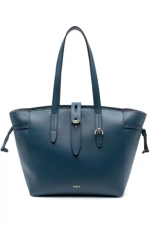 Furla Women Tote Bags - Oversized leather tote bag - Blue