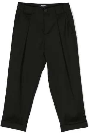 Balmain Logo-patch straight-leg trousers