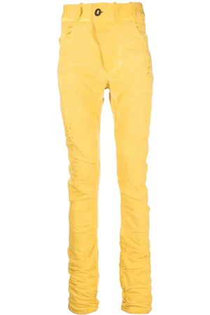 11 BY BORIS BIDJAN SABERI Men Skinny Jeans - Slim-cut denim jeans - Yellow