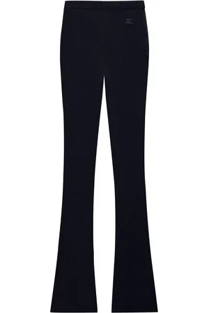 Courrèges Reediton ribbed flared trousers