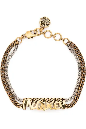 Alexander McQueen Logo-lettering chain bracelet