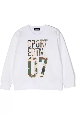 Dsquared2 Hoodies - Graphic-print crew neck sweatshirt - White