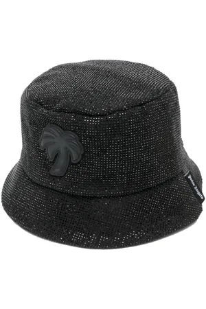 Palm Angels Palm-patch rhinestone bucket hat