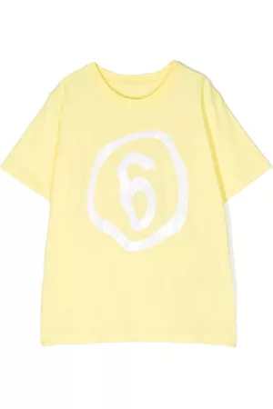 Maison Margiela Logo-print short-sleeved T-shirt - Yellow