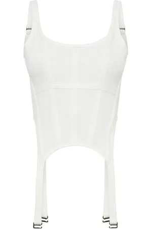 DION LEE Ribbed combat corset