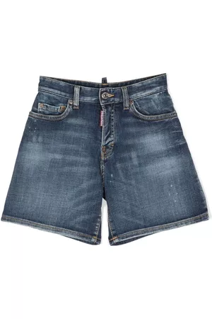 Dsquared2 Knee-length denim shorts - Blue