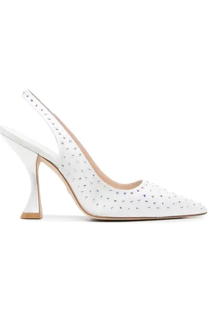 Stuart Weitzman 107mm stud-detail leather pumps