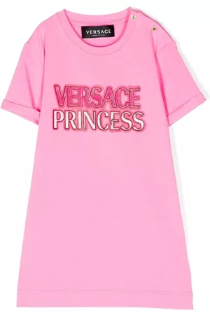 VERSACE Short Sleeved T-Shirts - Logo-print short-sleeved T-shirt - Pink