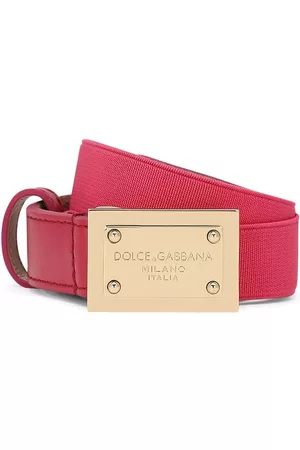 Dolce & Gabbana Belts - Engraved-logo buckle belt - Red