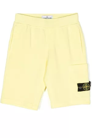Stone Island Logo-patch track shorts - Yellow
