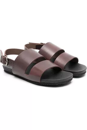 BONPOINT Sandals - Double-strap slingback sandals - Brown