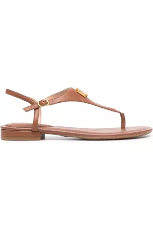 Ralph Lauren Women Leather Sandals - Ellington leather sandals - Brown