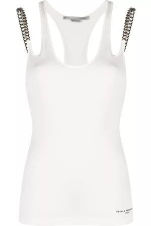 Stella McCartney Falabella-chain racerback vest top - White