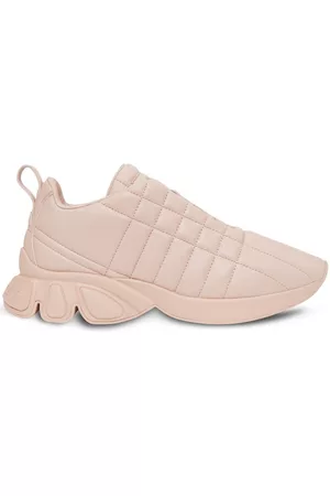 Burberry Women Sneakers - Quilted leather sneakers - Pink