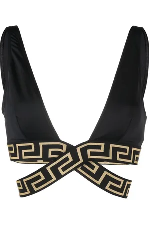 VERSACE Greca Border triangle bikini top