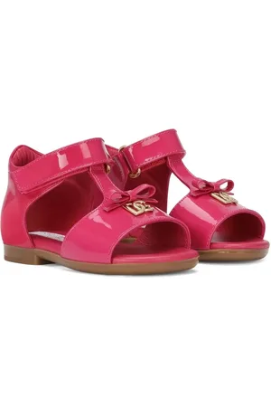 Dolce & Gabbana First Steps patent leather sandals