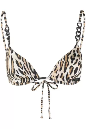 Moschino Leopard-print bikini top - Brown
