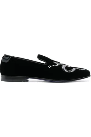 Philipp Plein Crystal snake loafers