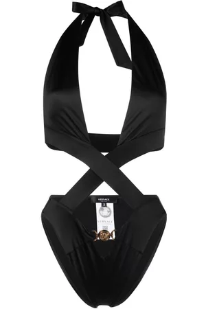 VERSACE Women Swimwear - Medusa tie-fastening one-piece - Black