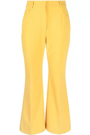 Stella McCartney Kick-flare cropped trousers - Yellow