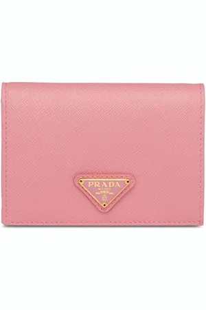 Prada, Bags, Prada Texture Powder Pink Bifold Long Wallet