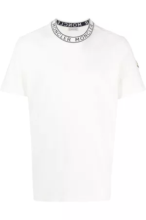 Moncler Men Short Sleeved T-Shirts - Logo-print short-sleeved T-shirt - White