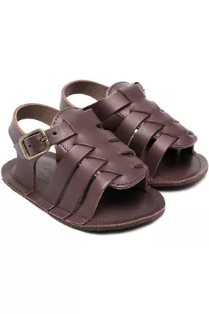 BONPOINT Sandals - Multi-strap leather sandals - Brown