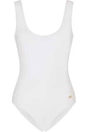 Dolce & Gabbana Logo-tag scoop-back swimsuit