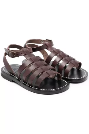BONPOINT Sandals - Open-toe buckle-fastening sandals - Brown