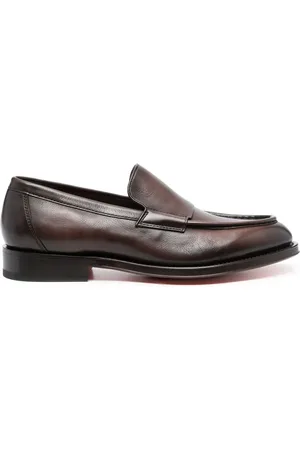 santoni Slip-on leather loafers