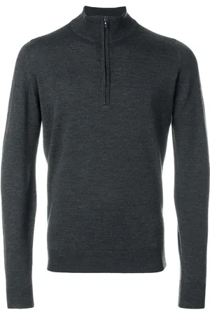 JOHN SMEDLEY Zip-neck jumper