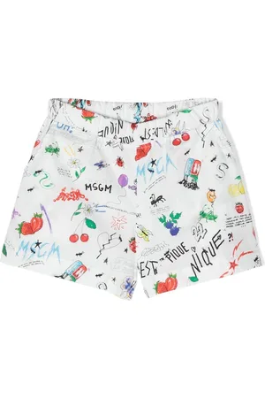Msgm Hand-painted design shorts