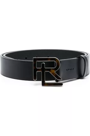 Ralph Lauren Women Belts - Logo-plaque buckle belt - Black