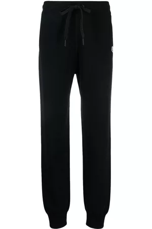 Moncler Women Sweatpants - Logo-patch drawstring sweatpants - Black