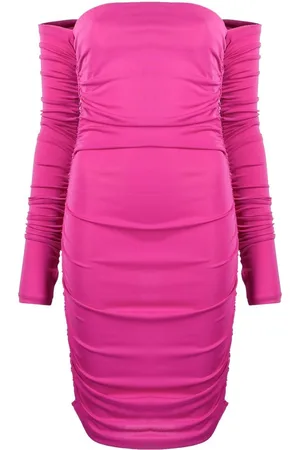 The Andamane Ruched off-shoulder dress