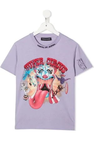 Vision Of Super Graphic-print logo-embroidered T-shirt